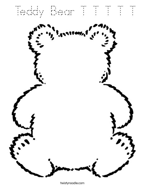 Blank Teddy Bear Coloring Page