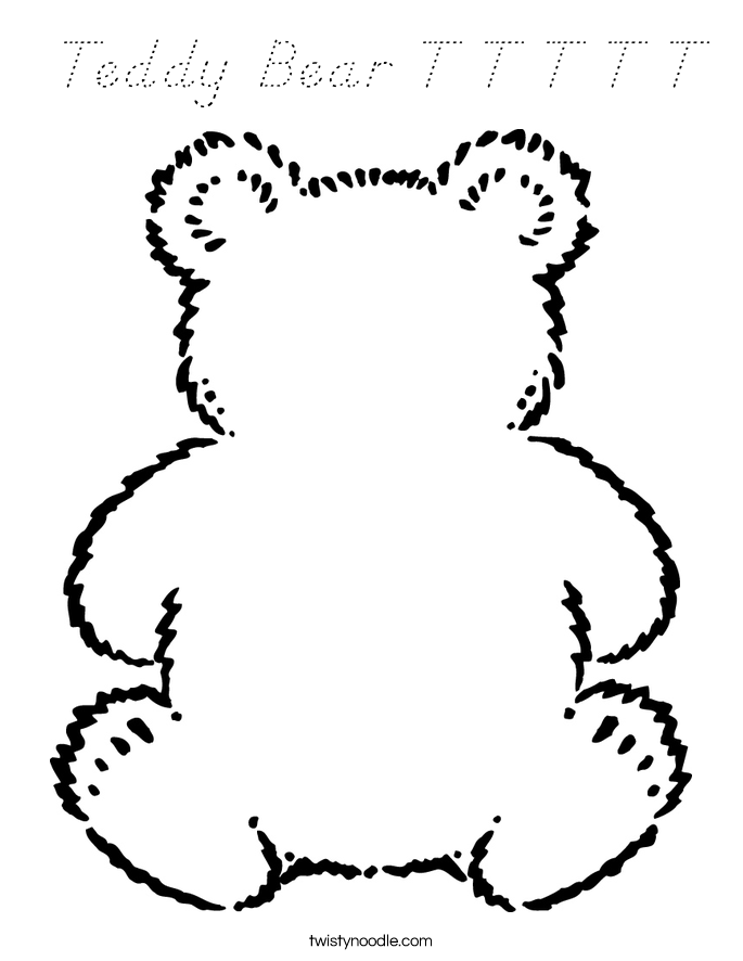  Teddy Bear T T T T T Coloring Page
