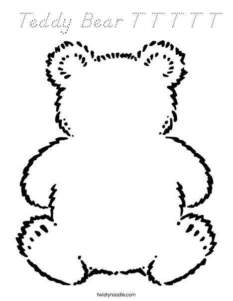Blank Teddy Bear Coloring Page