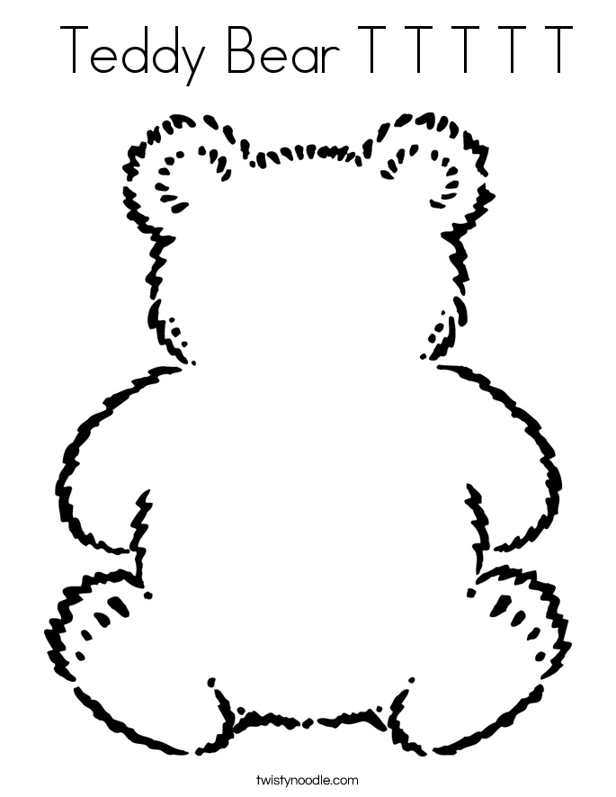  Teddy Bear T T T T T Coloring Page