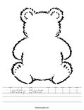 Teddy Bear T T T T T Worksheet