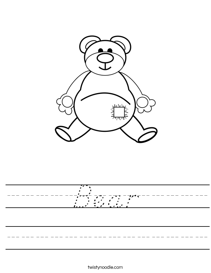 Bear Worksheet
