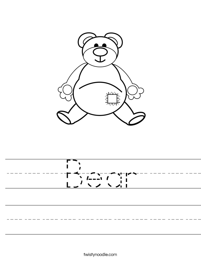 Bear Worksheet