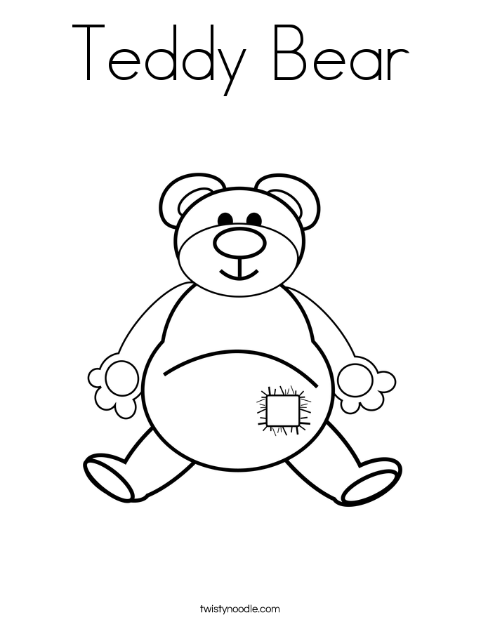 Teddy Bear Coloring Page