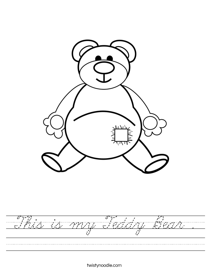 This is my Teddy Bear . Worksheet