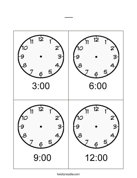 Telling Time Coloring Page