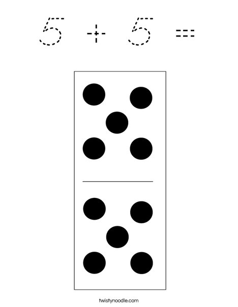Domino Ten Coloring Page