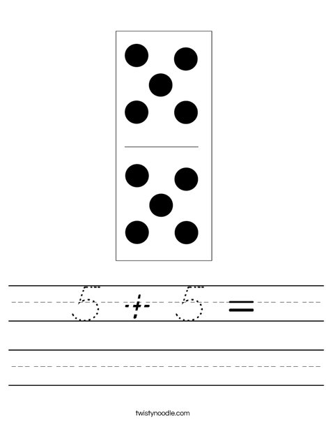 Domino Ten Worksheet