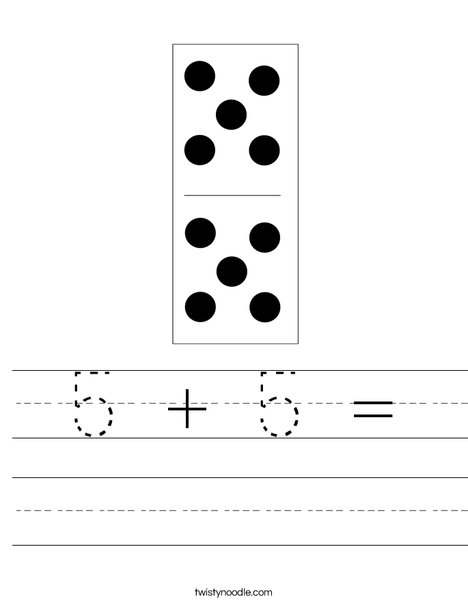 Domino Ten Worksheet