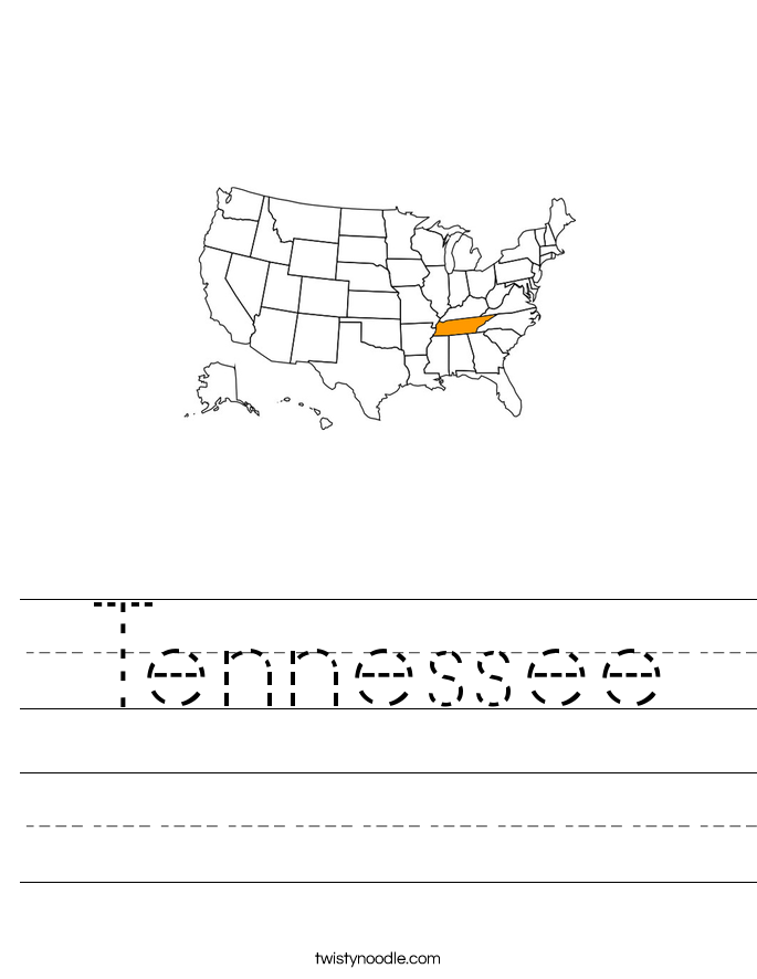 Tennessee Worksheet - Twisty Noodle