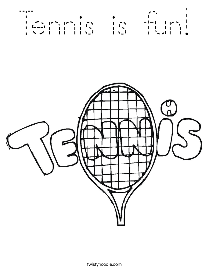 Tennis is fun! Coloring Page