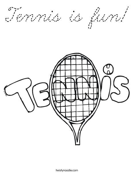 Tennis 1 Coloring Page