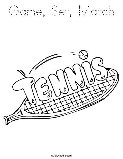 Tennis Champion Coloring Page