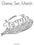 Game, Set, Match Coloring Page