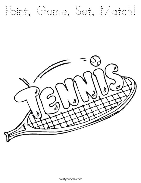 Tennis Champion Coloring Page