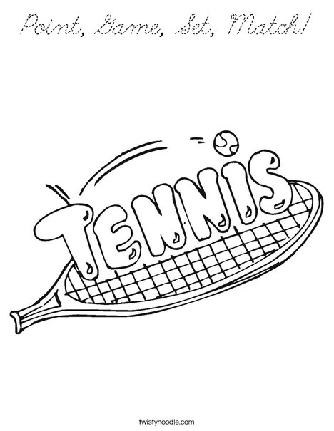 Tennis Champion Coloring Page
