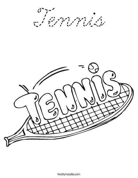 Tennis Champion Coloring Page