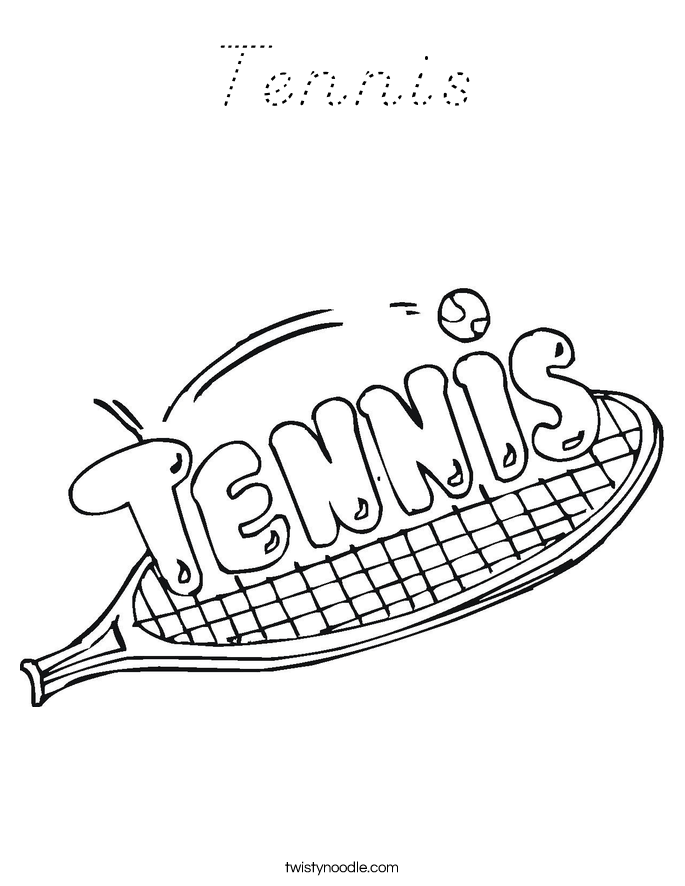 Tennis Coloring Page