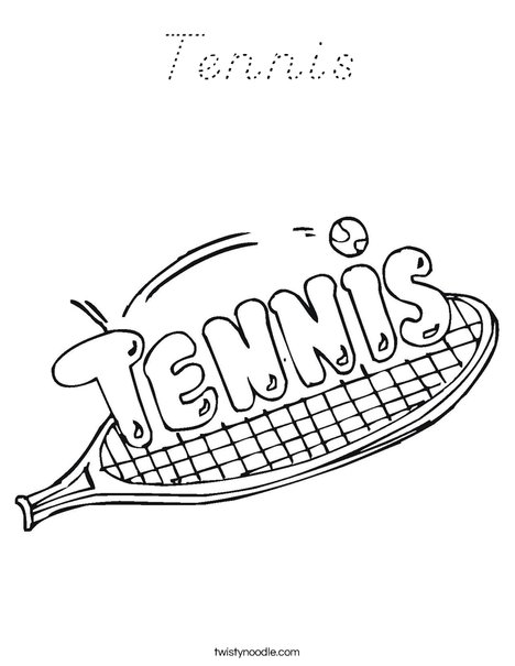 Tennis Champion Coloring Page