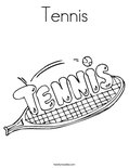 Tennis Coloring Page