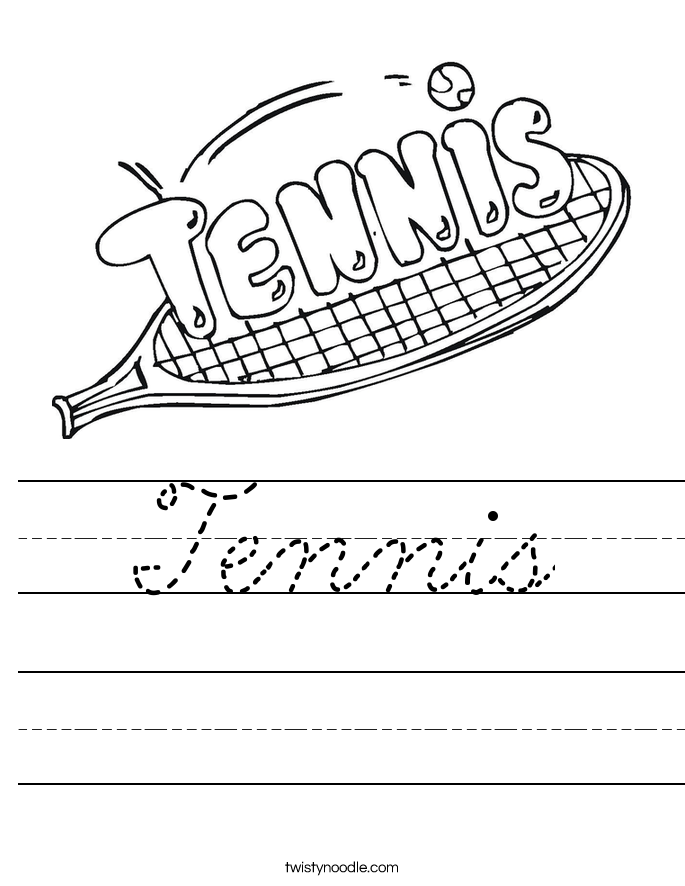 Tennis Worksheet