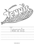 Tennis Worksheet