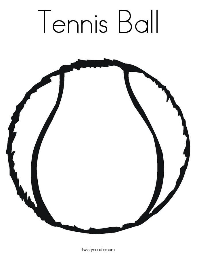 Download Tennis Ball Coloring Page - Twisty Noodle