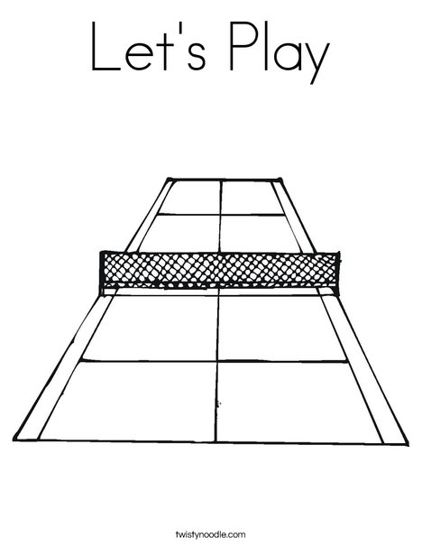 Tennis Court Coloring Page