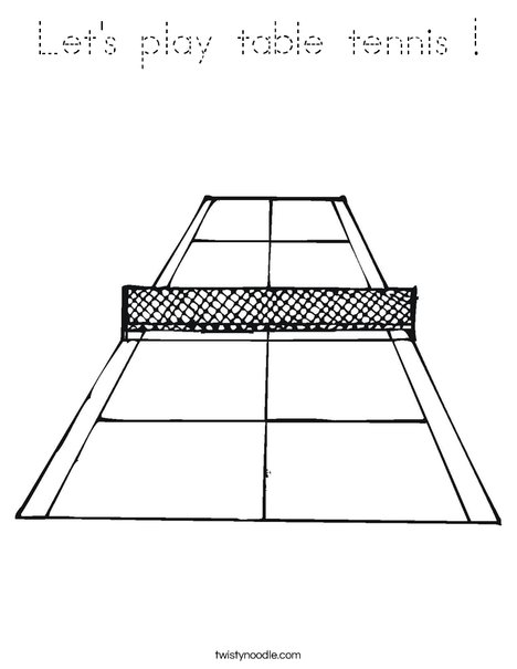 Tennis Court Coloring Page