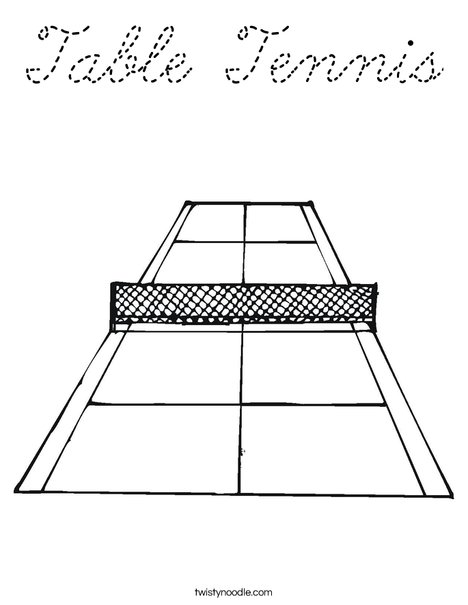 Tennis Court Coloring Page