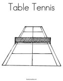 Table Tennis Coloring Page