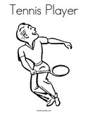 Tennis Player Coloring Page