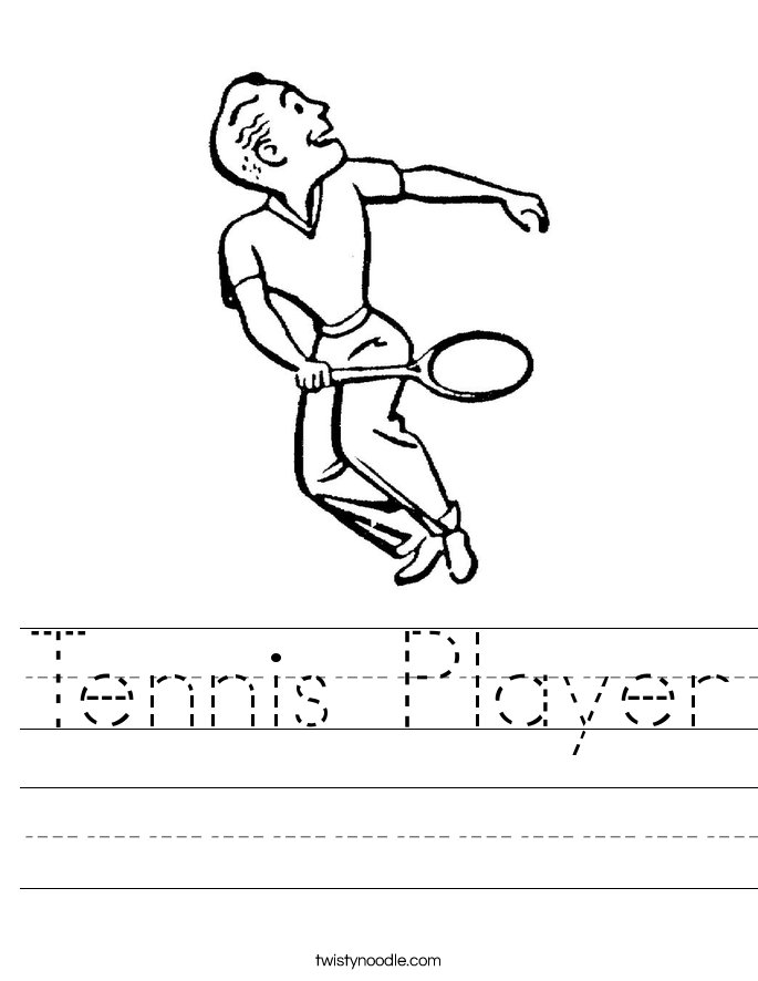 Tennis Player Worksheet