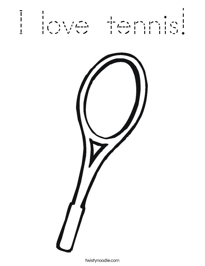 I love tennis! Coloring Page