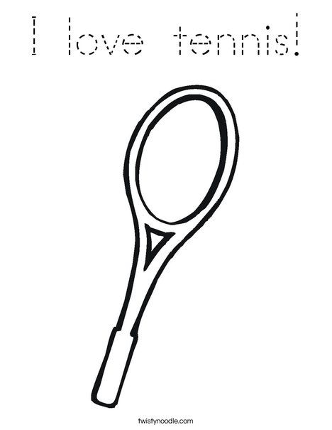Tennis Racket Coloring Page