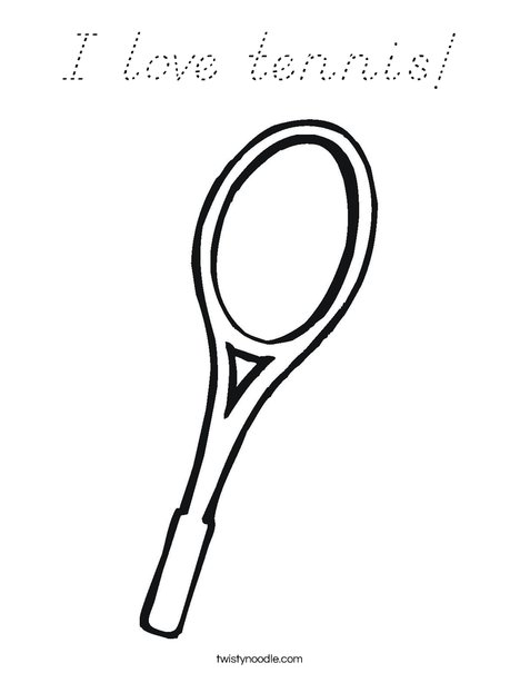 Tennis Racket Coloring Page