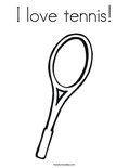 I love tennis! Coloring Page