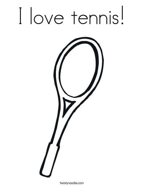 Tennis Racket Coloring Page