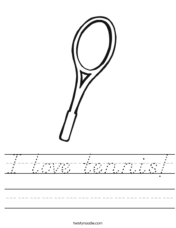 I love tennis! Worksheet