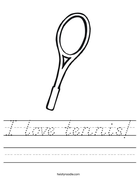 Tennis Racket Worksheet