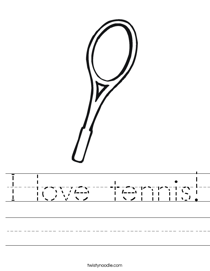 I love tennis! Worksheet