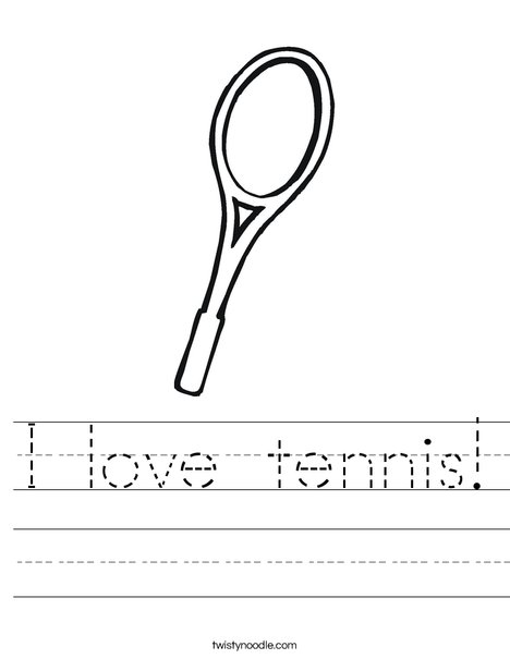 Tennis Racket Worksheet