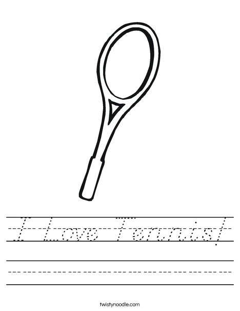 Tennis Racket Worksheet