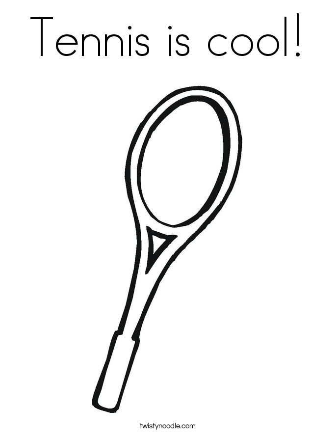 Tennis is cool! Coloring Page