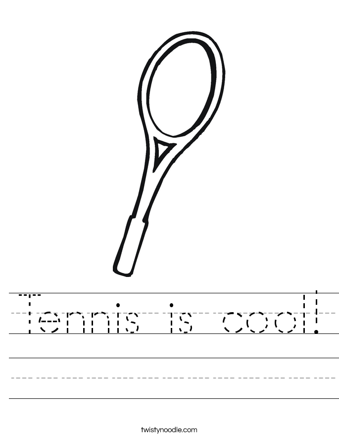 Tennis is cool! Worksheet