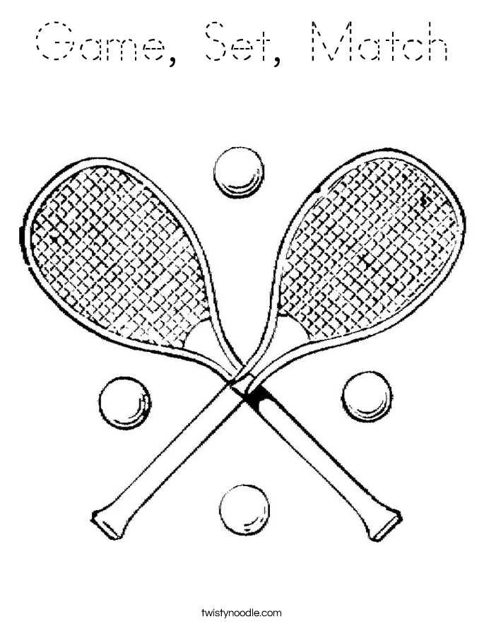 Game, Set, Match Coloring Page