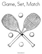 Game, Set, Match Coloring Page