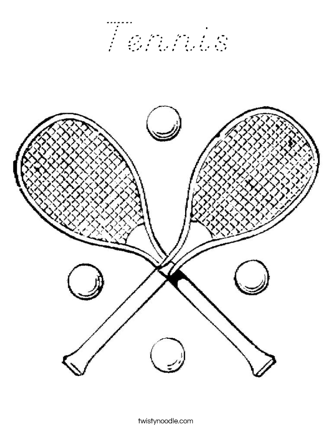 Tennis Coloring Page