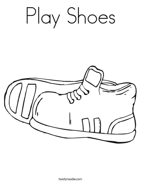 Tennis Shoes 1 Coloring Page