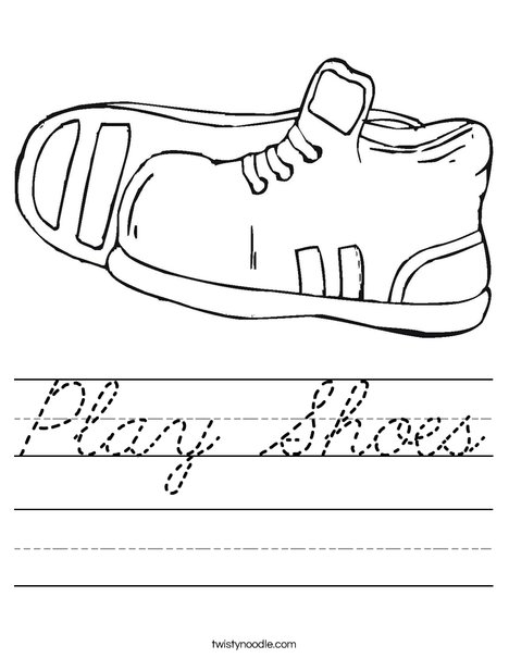 Tennis Shoes 1 Worksheet